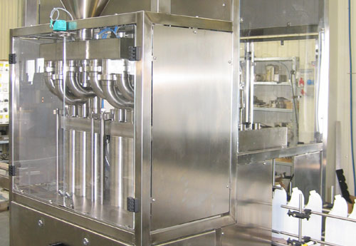 Šestihlavová liniová plnička 